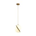 Lampa wisząca ORBITA biało-złota, akryl, 25 cm