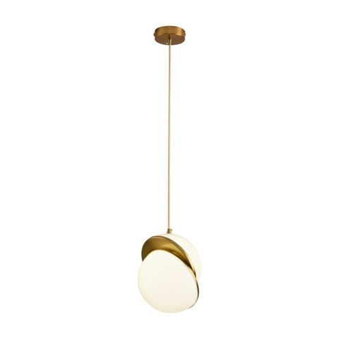 Lampa wisząca ORBITA biało-złota, akryl, 25 cm