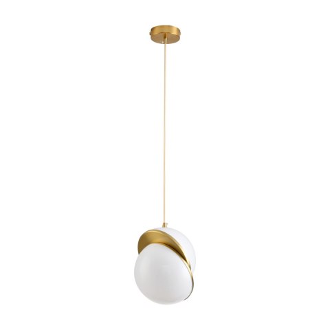 Lampa wisząca ORBITA biało-złota, akryl, 25 cm