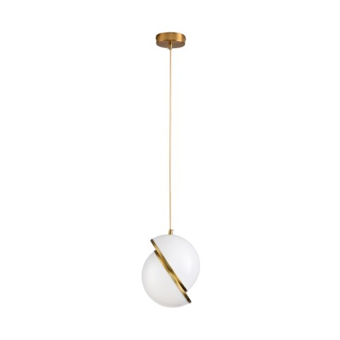 Lampa wisząca ORBITA biało-złota, akryl, 25 cm