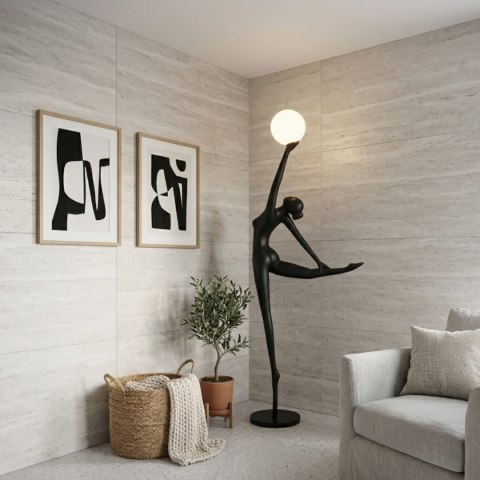 Lampa podłogowa WOMAN BALLERINA czarna 215 cm
