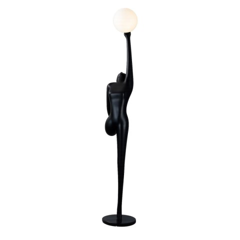 Lampa podłogowa WOMAN BALLERINA czarna 215 cm