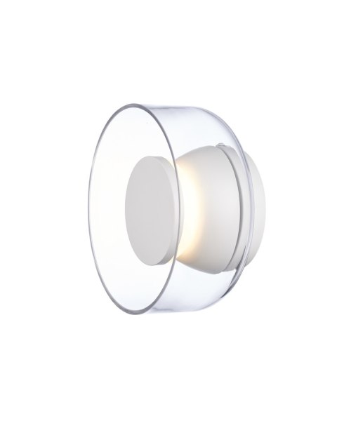 Lampa ścienna DONUT 18 - LED, szkło transparentne, biały środek
