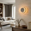 Lampa ścienna DONUT 18 - LED, szkło transparentne, brąz orzechowy