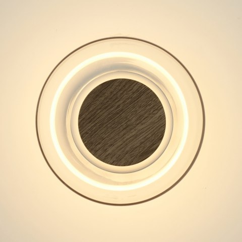 Lampa ścienna DONUT 18 - LED, szkło transparentne, brąz orzechowy