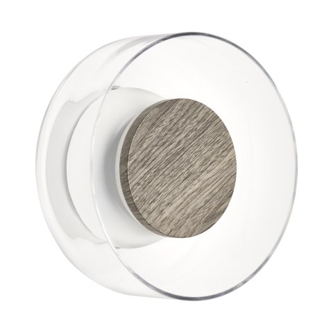 Lampa ścienna DONUT 18 - LED, szkło transparentne, brąz orzechowy