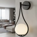 Lampa ścienna DROP 45 cm czarna