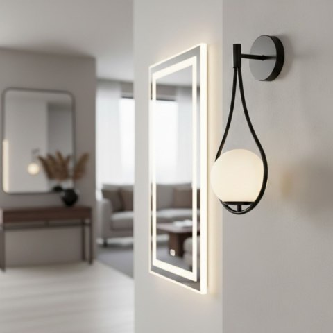 Lampa ścienna DROP 45 cm czarna