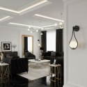 Lampa ścienna DROP 45 cm czarna