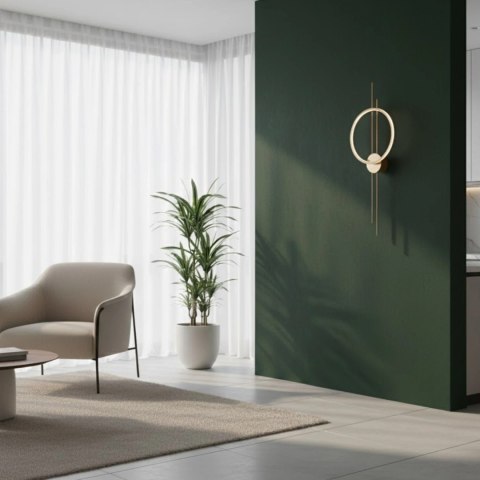 Lampa ścienna ECLIPTICA LED złota 100 cm