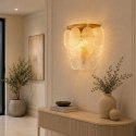 Lampa ścienna FIORE 30 cm - kinkiet złoty, kryształowy