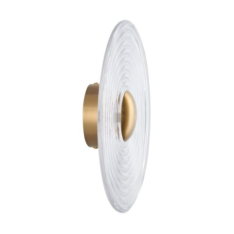 Lampa ścienna HELIOS 30 cm transparentno złota