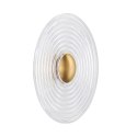 Lampa ścienna HELIOS 30 cm transparentno złota