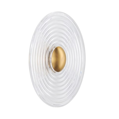 Lampa ścienna HELIOS 30 cm transparentno złota
