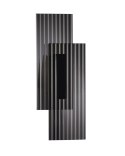Lampa ścienna NOIR LED, kinkiet czarny ryflowany dwustronny