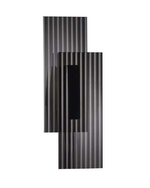 Lampa ścienna NOIR LED, kinkiet czarny ryflowany dwustronny