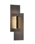 Lampa ścienna NOIR LED, kinkiet czarny ryflowany dwustronny
