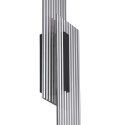 Lampa ścienna NOIR LED, kinkiet czarny ryflowany dwustronny