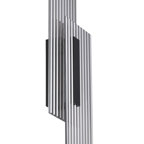 Lampa ścienna NOIR LED, kinkiet czarny ryflowany dwustronny