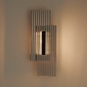 Lampa ścienna NOIR LED, kinkiet czarny ryflowany dwustronny
