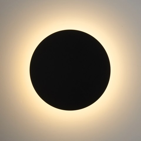 Lampa ścienna NYX 15 cm - LED okrągła, metalowa, czarna