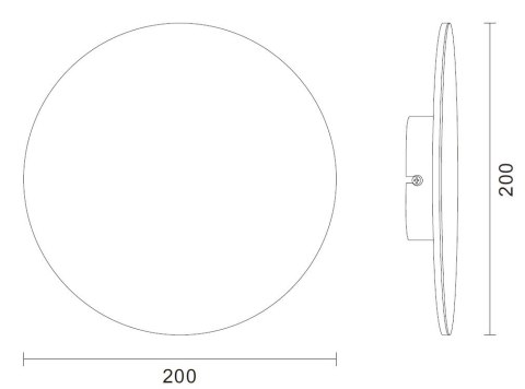 Lampa ścienna NYX 15 cm - LED okrągła, metalowa, czarna