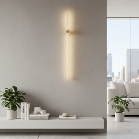 Lampa ścienna SPARO 100 cm LED, złoty połysk