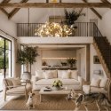 Lampa wisząca BOTANIKA GOLD 100 cm - złota, G9, regulowana, designerska