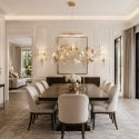 Lampa wisząca BOTANIKA GOLD 100 cm - złota, G9, regulowana, designerska