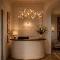 Lampa wisząca BOTANIKA GOLD 100 cm - złota, G9, regulowana, designerska