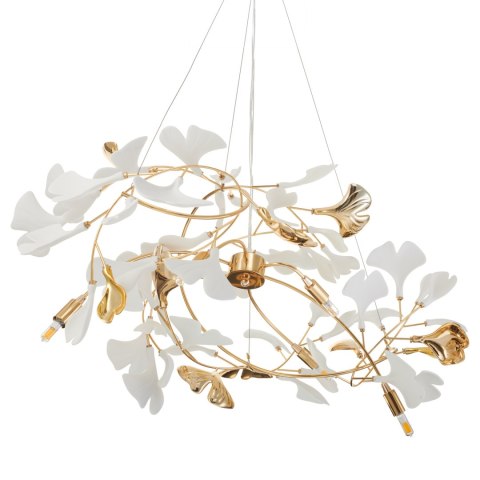 Lampa wisząca BOTANIKA GOLD 100 cm - złota, G9, regulowana, designerska