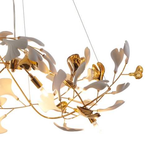 Lampa wisząca BOTANIKA GOLD 100 cm - złota, G9, regulowana, designerska