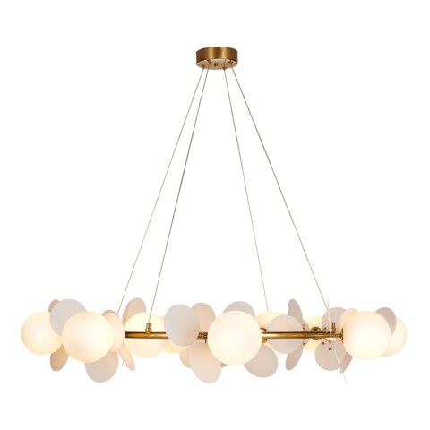 Lampa wisząca CHIC 105 cm, biało złota