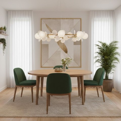 Lampa wisząca CHIC 105 cm, biało złota