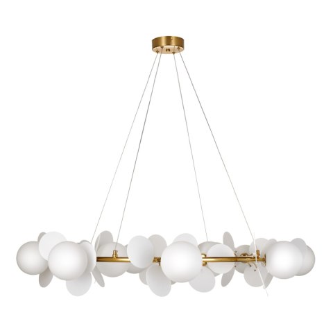 Lampa wisząca CHIC 105 cm, biało złota