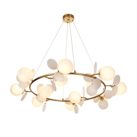 Lampa wisząca CHIC 105 cm, biało złota