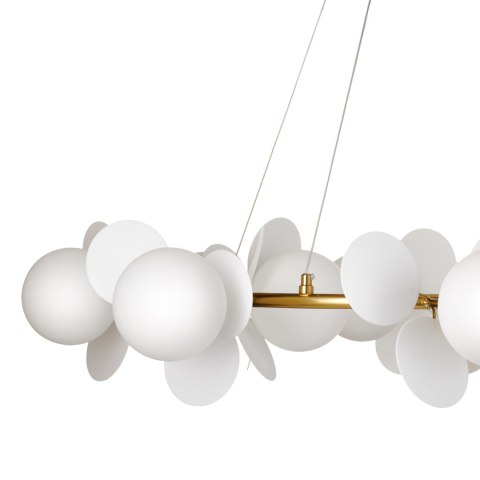 Lampa wisząca CHIC 105 cm, biało złota