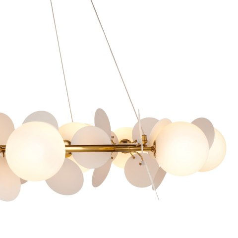 Lampa wisząca CHIC 105 cm, biało złota