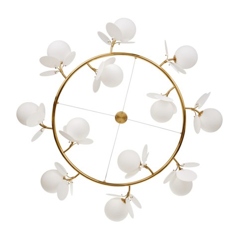 Lampa wisząca CHIC 105 cm, biało złota