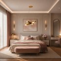 Lampa wisząca CIRCLE 2 40+60 cm - LED dwa ringi złoty połysk