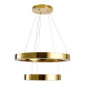 Lampa wisząca CIRCLE 2 40+60 cm - LED dwa ringi złoty połysk
