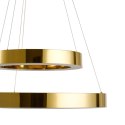 Lampa wisząca CIRCLE 2 40+60 cm - LED dwa ringi złoty połysk