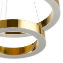 Lampa wisząca CIRCLE 2 40+60 cm - LED dwa ringi złoty połysk