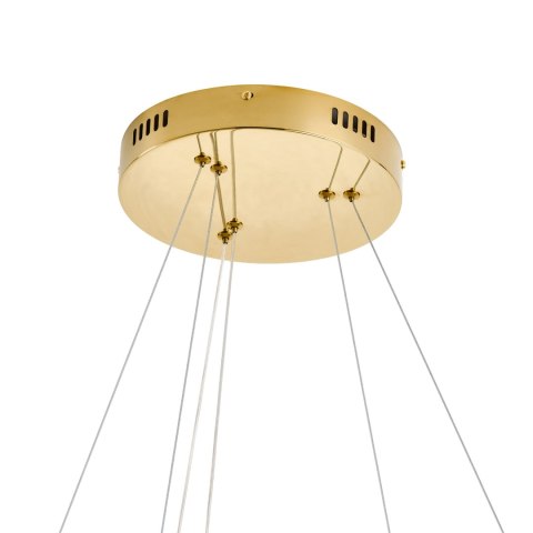 Lampa wisząca CIRCLE 2 40+60 cm - LED dwa ringi złoty połysk