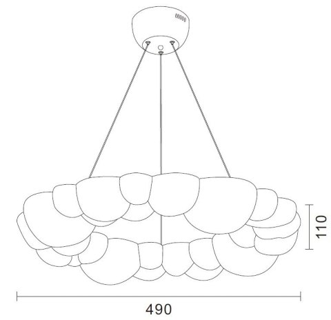 Lampa wisząca CLOUD 50 cm- akrylowa, w kształcie chmurki 3000 - 4000 - 6000 K