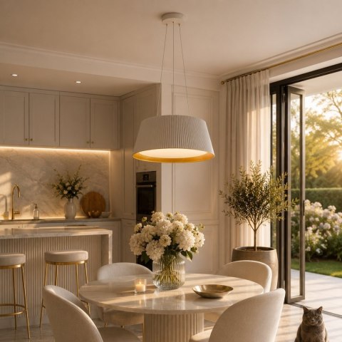 Lampa wisząca FRILL LED biała 45 cm