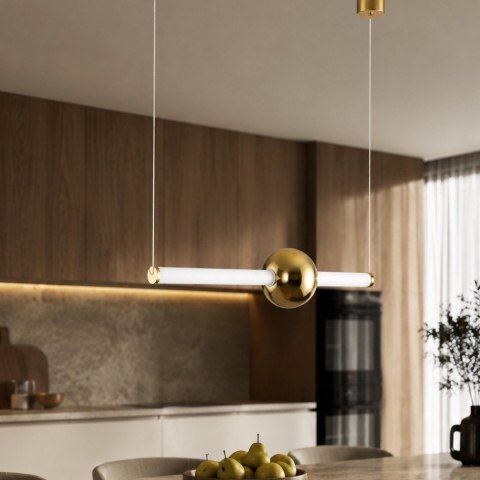 Lampa wisząca O-LINE 63 - LED, 63 cm, złoty połysk