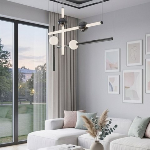 Lampa wisząca O-LINE L-4 LED czarna 110 cm
