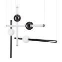Lampa wisząca O-LINE L-4 LED czarna 110 cm