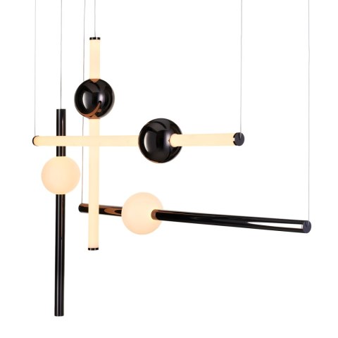 Lampa wisząca O-LINE L-4 LED czarna 110 cm